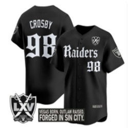 Nike Las Vegas Raiders #98 Maxx Crosby 6(VI) Black Joint baseball jersey