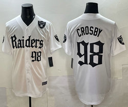 Nike Las Vegas Raiders #98 Maxx Crosby 6(VI) White Joint baseball jersey