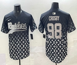 Nike Las Vegas Raiders #98 Maxx Crosby Black Limited Stitched Baseball Jersey