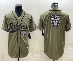 Nike Las Vegas Raiders Blank 2022 Salute To Service With Big Logo Joint baseball jersey