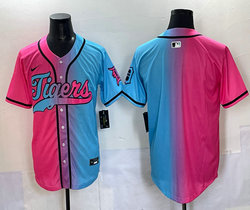Nike Las Vegas Raiders Blank Pink and Blue Joint MLB Jersey