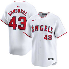 Nike Los Angeles Angels #43 Patrick Sandoval White 2024 Authentic Stitched MLB Jersey