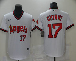 Nike Los Angeles Angels of Anaheim #17 Shohei Ohtani White Pullover Game Authentic Stitched MLB Jersey