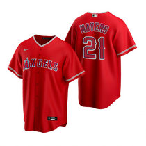 Nike Los Angeles Angels of Anaheim #21 Mike Mayers Red Game Authentic stitched MLB jersey