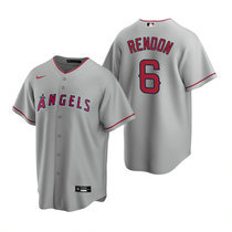 Nike Los Angeles Angels of Anaheim #6 Anthony Rendon Gray Game Authentic stitched MLB jersey