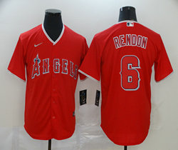 Nike Los Angeles Angels of Anaheim #6 Anthony Rendon Red Game Authentic stitched MLB jersey