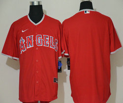 Nike Los Angeles Angels of Anaheim #Blank Red Game Authentic Stitched MLB Jersey