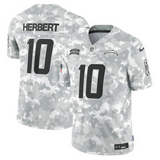 Nike Los Angeles Chargers #10 Justin Herbert 2024 Salute to Service Authentic Stitched NFL Jersey