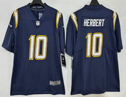 Nike Los Angeles Chargers #10 Justin Herbert Navy Stitched NFL Jersey