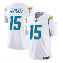Nike Los Angeles Chargers #15 Ladd McConkey White 2024 Draft Vapor Untouchable Football Jersey