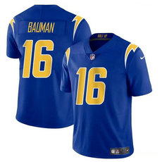 Nike Los Angeles Chargers #16 Casey Bauman Royal Vapor Untouchable Football Stitched Jersey