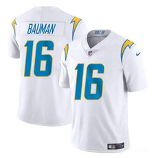 Nike Los Angeles Chargers #16 Casey Bauman White Vapor Untouchable Football Stitched Jersey