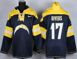 Nike Los Angeles Chargers #17 Philip Rivers Navy Blue Player Pullover stitched NFL Hoodie