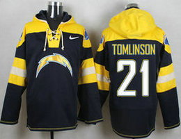 Nike Los Angeles Chargers #21 LaDainian Tomlinson authentic stitched NFL Hoodies