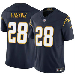 Nike Los Angeles Chargers #28 Hassan Haskins Navy Vapor Untouchable Authentic Stitched NFL Jersey
