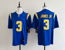 Nike Los Angeles Chargers #3 Derwin James JR Royal 2024 Draft Vapor Untouchable Football Jersey