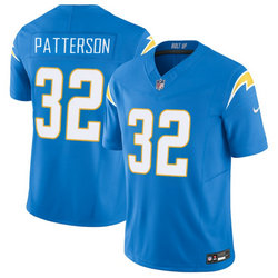 Nike Los Angeles Chargers #32 Jaret Patterson Blue Stitched Football Jersey