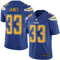 Nike Los Angeles Chargers #33 Derwin James Electric Blue Rush Authentic Stitched NFL Jersey