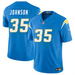 Nike Los Angeles Chargers #35 Amar Johnson Blue Authentic Stitched NFL Jersey