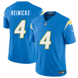 Nike Los Angeles Chargers #4 Taylor Heinicke Blue Stitched Jersey