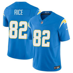 Nike Los Angeles Chargers #82 Brenden Rice Light Blue 2024 Draft F.U.S.E Football Jersey
