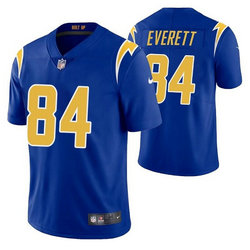 Nike Los Angeles Chargers #84 Gerald Everett Royal Vapor Untouchable Authentic Stitched NFL Jersey