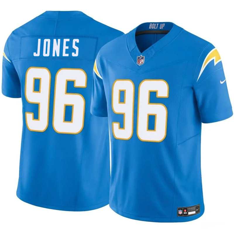 Nike Los Angeles Chargers #96 Naquan Jones Blue Vapor Untouchable Authentic Stitched NFL Jersey