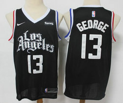 Nike Los Angeles Clippers #13 Paul George 2021 City With Advertising patch Authentic Stitched NBA jersey