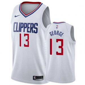 Nike Los Angeles Clippers #13 Paul George White Authentic Stitched NBA jersey