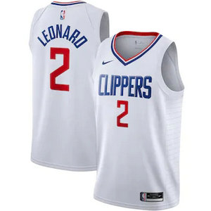 Nike Los Angeles Clippers #2 Kawhi Leonard White Game Authentic Stitched NBA jersey