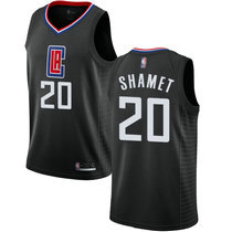 Nike Los Angeles Clippers #20 Landry Shamet Black Game Authentic Stitched NBA jersey