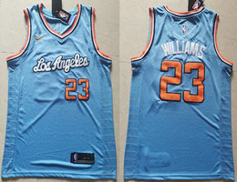 Nike Los Angeles Clippers #23 Lou Williams Blue Game Latin night Authentic Stitched NBA jersey