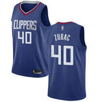 Nike Los Angeles Clippers #40 Ivica Zubac Blue Game Authentic Stitched NBA jersey
