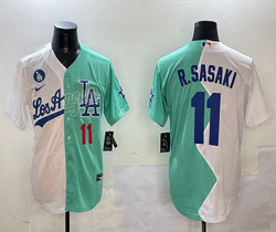 Nike Los Angeles Dodgers #11 Roki Sasaki Two colors Baseball Jersey