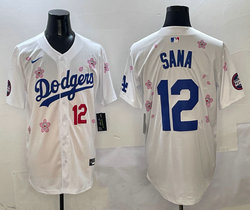 Nike Los Angeles Dodgers #12 Sana White 2025 Tokyo Series Jersey