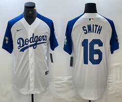 Nike Los Angeles Dodgers #16 Will Smith White fashion Game Authentic Stitched MLB Jersey
