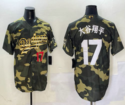 Nike Los Angeles Dodgers #17 大谷翔平 Camo Joint Authentic Stitched baseball jersey
