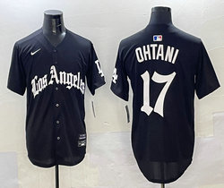 Nike Los Angeles Dodgers #17 Shohei Ohtani Black 5(V) Joint MLB Jersey