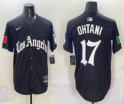 Nike Los Angeles Dodgers #17 Shohei Ohtani Black 5(V) Joint With Patch MLB Jersey