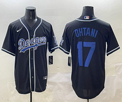 Nike Los Angeles Dodgers #17 Shohei Ohtani Black Fashion 3(III) Joint MLB Jersey