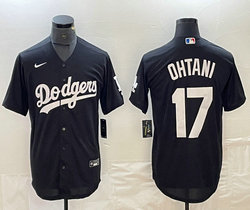 Nike Los Angeles Dodgers #17 Shohei Ohtani Black Game Authentic Stitched MLB Jersey