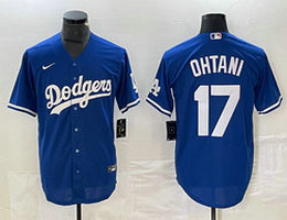 Nike Los Angeles Dodgers #17 Shohei Ohtani Blue Game Authentic Stitched MLB Jersey