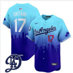 Nike Los Angeles Dodgers #17 Shohei Ohtani Blue Special style Baseball Jersey
