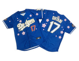 Nike Los Angeles Dodgers #17 Shohei Ohtani Blue Tokyo Series Gold Name Limited MLB Jersey