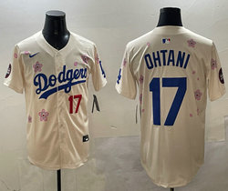 Nike Los Angeles Dodgers #17 Shohei Ohtani Cream 2025 Tokyo Series Jersey