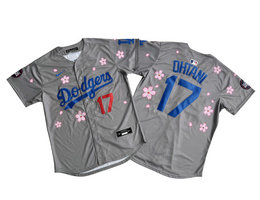 Nike Los Angeles Dodgers #17 Shohei Ohtani Gray Tokyo Series Limited MLB Jersey