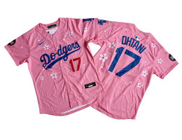 Nike Los Angeles Dodgers #17 Shohei Ohtani Pink Tokyo Series Limited MLB Jersey