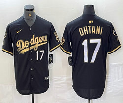 Nike Los Angeles Dodgers #17 Shohei Ohtani Third Black Gold Stitched MLB Jersey