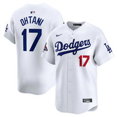 Nike Los Angeles Dodgers #17 Shohei Ohtani White 2024 World Series Champions Home Limited Stitched Baseball Jersey