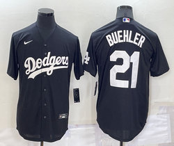 Nike Los Angeles Dodgers #21 Walker Buehler Black Inverted Legend Authentic Stitched MLB Jersey